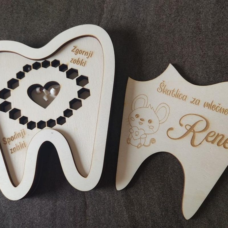 Škatlica za mlečne zobe s personalizacijo